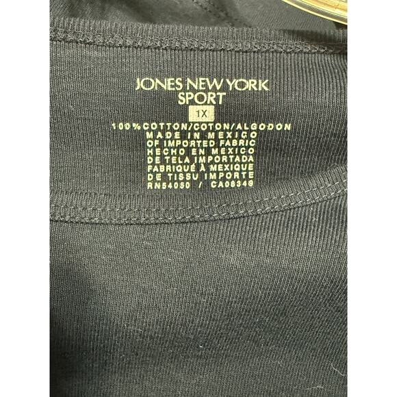 NWT Jones New York Sport Navy Blue Long Sleeve Crew Neck, 1X - Picture 4 of 5